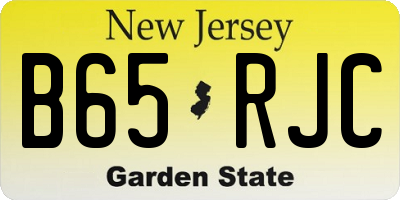 NJ license plate B65RJC