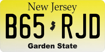 NJ license plate B65RJD