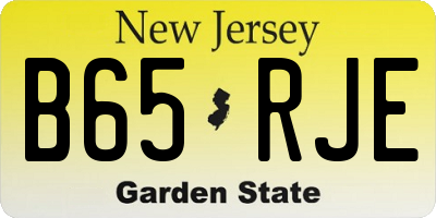 NJ license plate B65RJE