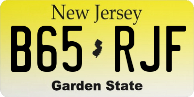 NJ license plate B65RJF