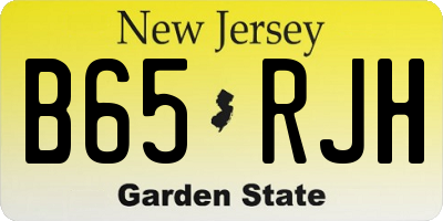 NJ license plate B65RJH