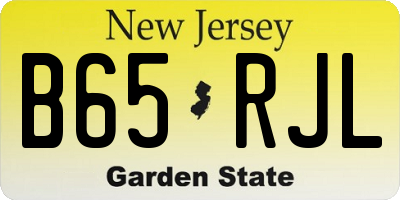 NJ license plate B65RJL