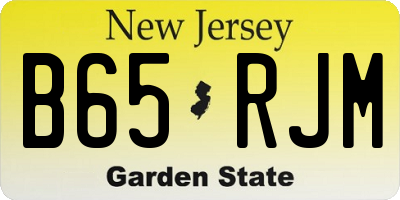 NJ license plate B65RJM