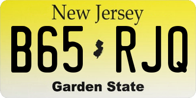 NJ license plate B65RJQ