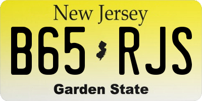 NJ license plate B65RJS