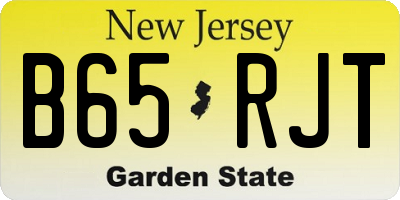 NJ license plate B65RJT