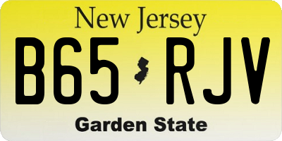 NJ license plate B65RJV