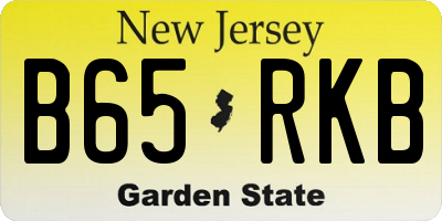 NJ license plate B65RKB