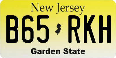 NJ license plate B65RKH