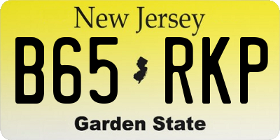 NJ license plate B65RKP