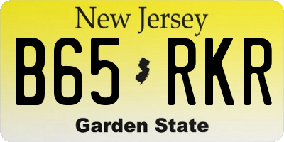 NJ license plate B65RKR