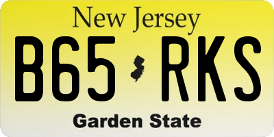 NJ license plate B65RKS