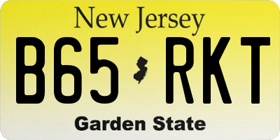 NJ license plate B65RKT