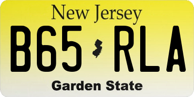 NJ license plate B65RLA