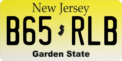 NJ license plate B65RLB