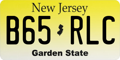 NJ license plate B65RLC