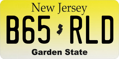 NJ license plate B65RLD