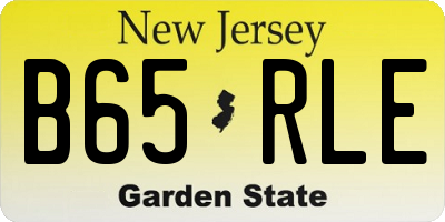 NJ license plate B65RLE