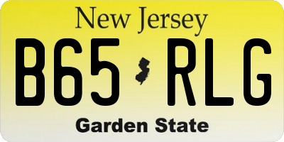 NJ license plate B65RLG