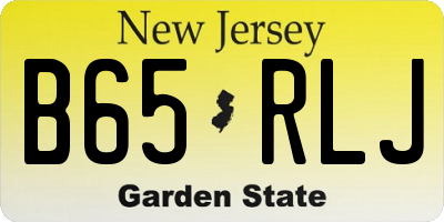 NJ license plate B65RLJ