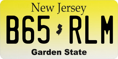 NJ license plate B65RLM