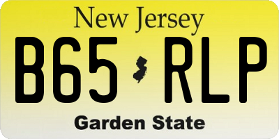 NJ license plate B65RLP