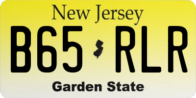 NJ license plate B65RLR