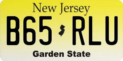 NJ license plate B65RLU