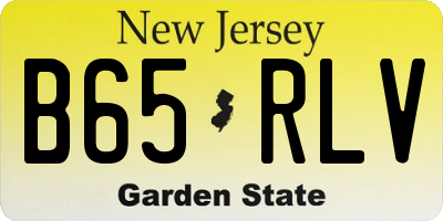 NJ license plate B65RLV