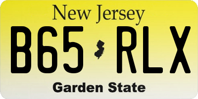 NJ license plate B65RLX