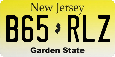 NJ license plate B65RLZ