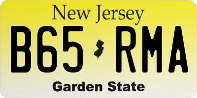 NJ license plate B65RMA