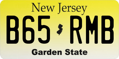 NJ license plate B65RMB