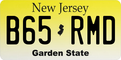 NJ license plate B65RMD