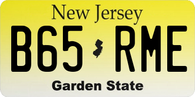 NJ license plate B65RME