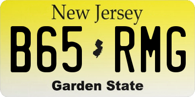 NJ license plate B65RMG
