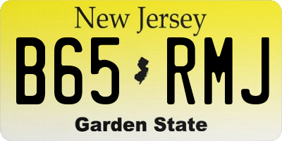 NJ license plate B65RMJ