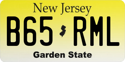 NJ license plate B65RML