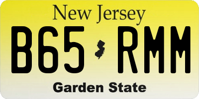 NJ license plate B65RMM