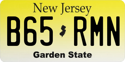 NJ license plate B65RMN