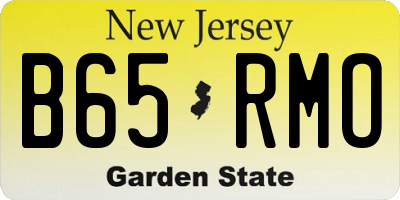 NJ license plate B65RMO