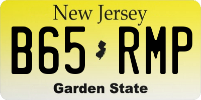 NJ license plate B65RMP