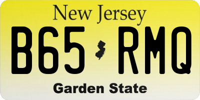 NJ license plate B65RMQ