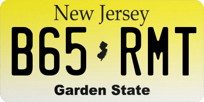 NJ license plate B65RMT