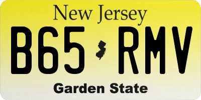 NJ license plate B65RMV