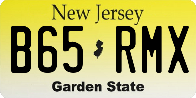 NJ license plate B65RMX