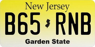 NJ license plate B65RNB