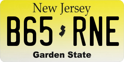 NJ license plate B65RNE