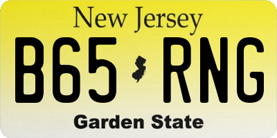 NJ license plate B65RNG