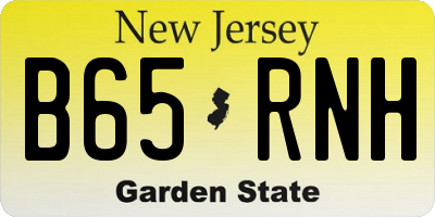 NJ license plate B65RNH